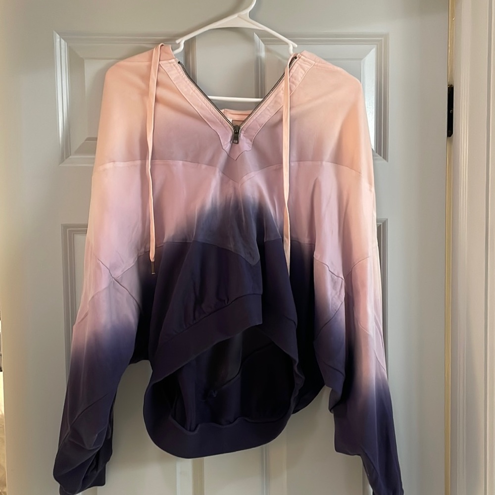 Victoria’s Secret PINK, pink/purple ombré quarter zip hoodie